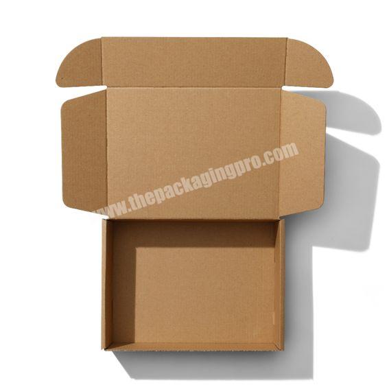 Custom logo size color printing brown paper mailer carton corrugated packaging box
