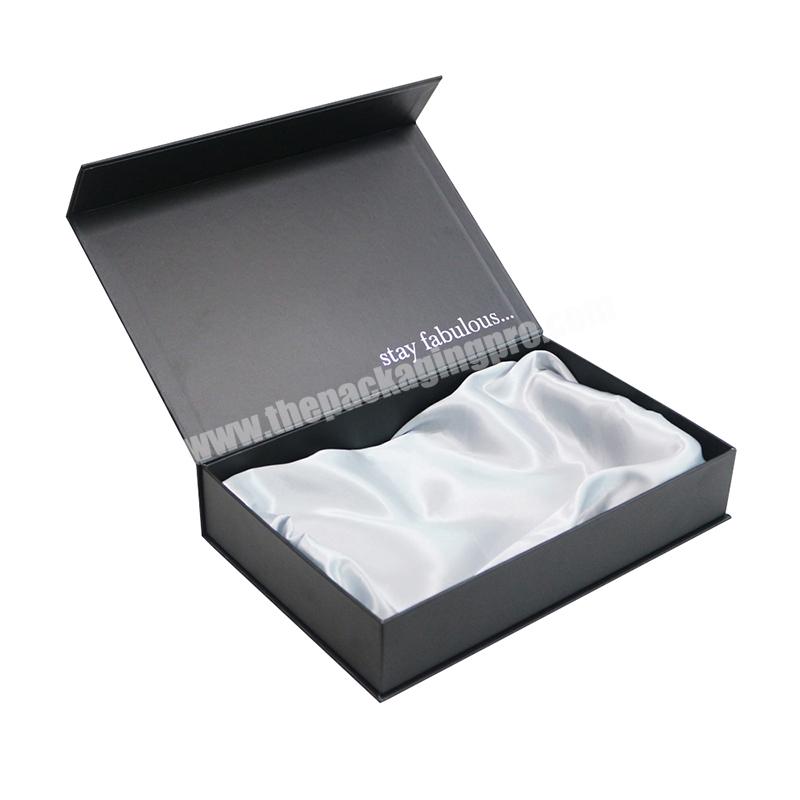 Custom magnetic gift Packaging box Black Wholesale Logo Premium Luxury Cardboard Paper Wig Hair Extension Magnetic Box