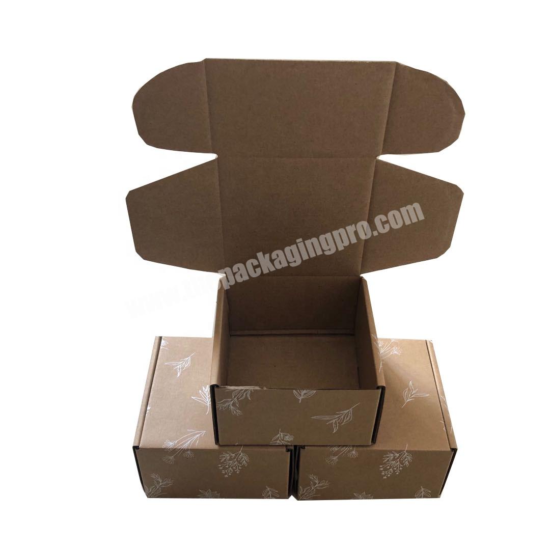 Custom nature brown corrugated craft paper carton box mailer box packing box
