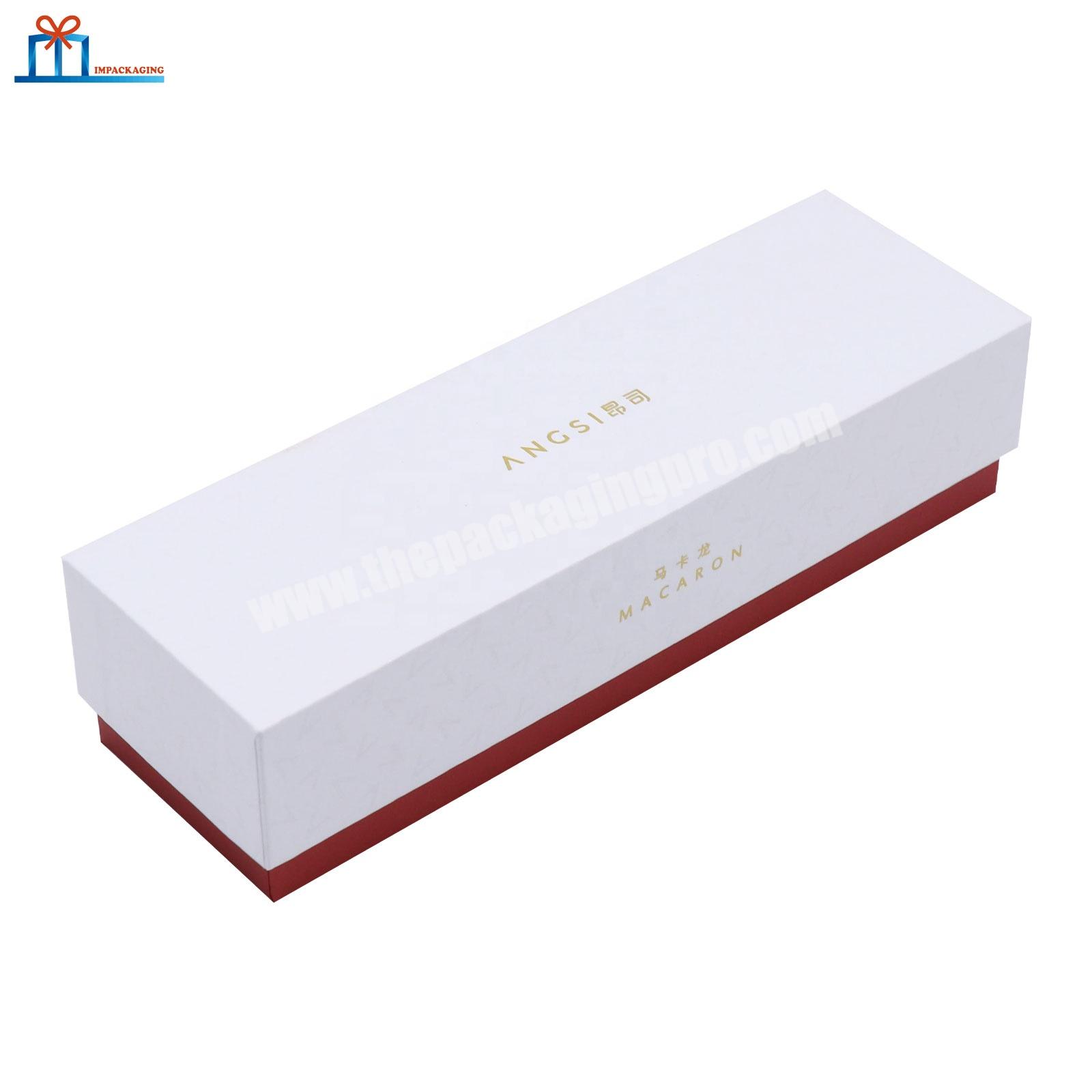 Custom pastry cookies macaron gift box wholesale 2 pieces macaron box packaging rectangle cardboard paper box