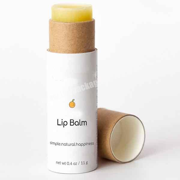 Custom printed recyclable 2oz solid perfume push up refillable deodorant stick tubes with greaseproof wax paper