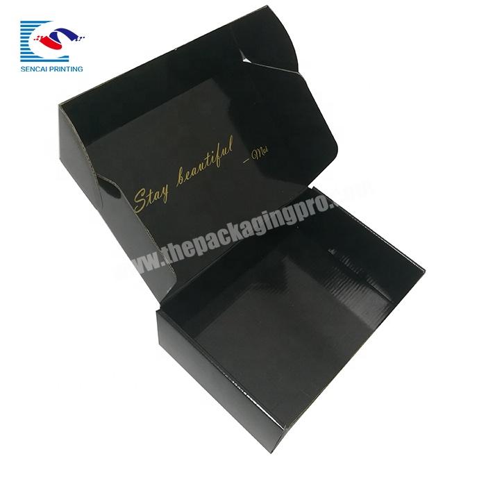 Custom shipping boxes mailers present boxes black gift box for wig lash clothingshopping packaging