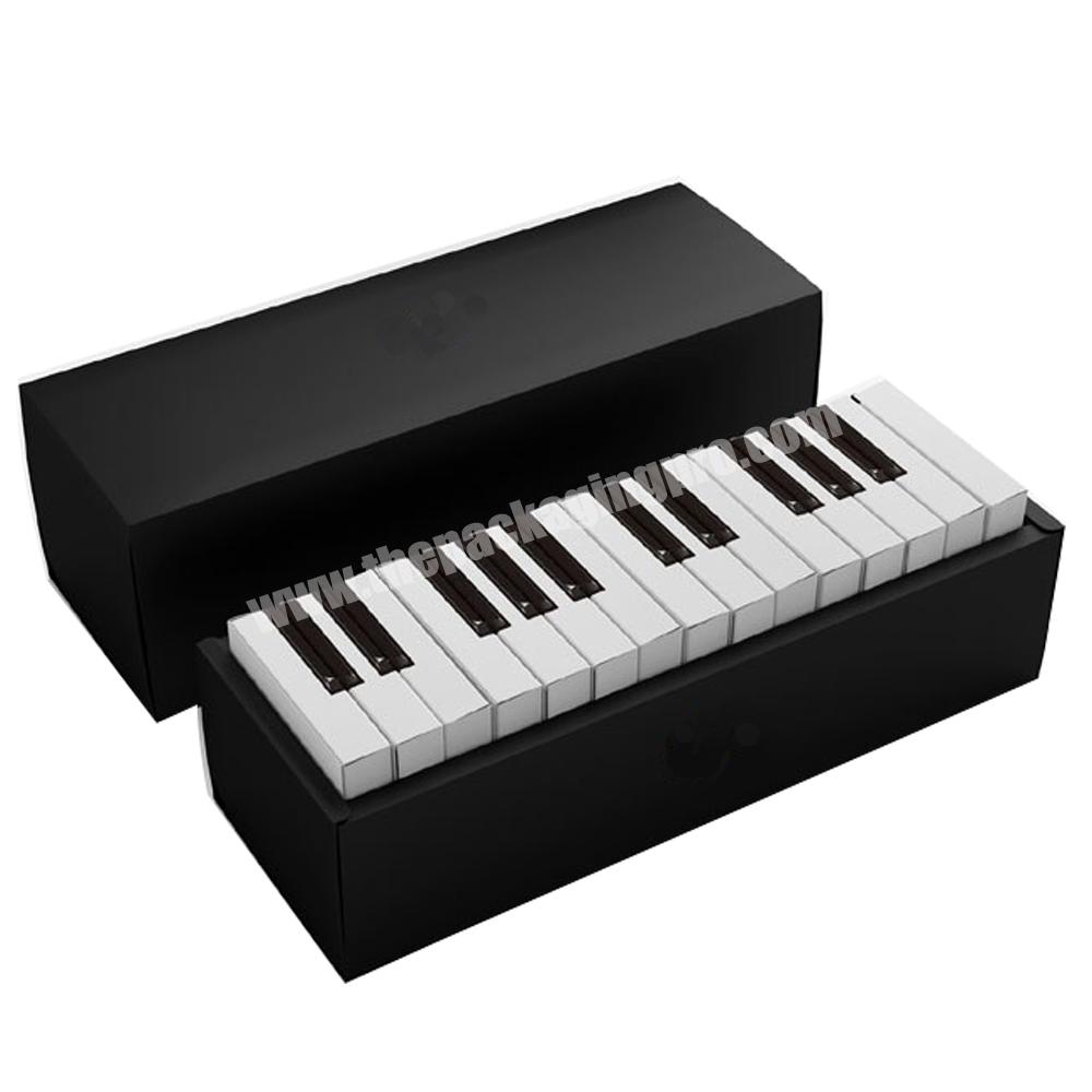 Custom simple special piano style black and white chocolate bar custom kraft corrugated packaging gift paper gift boxes