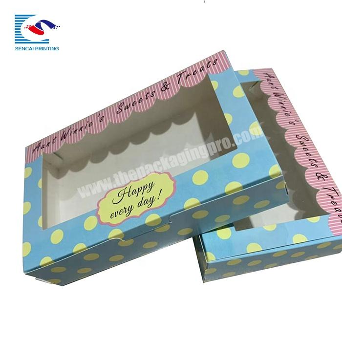 Custom sweet and treats paper packaging box with own logo
