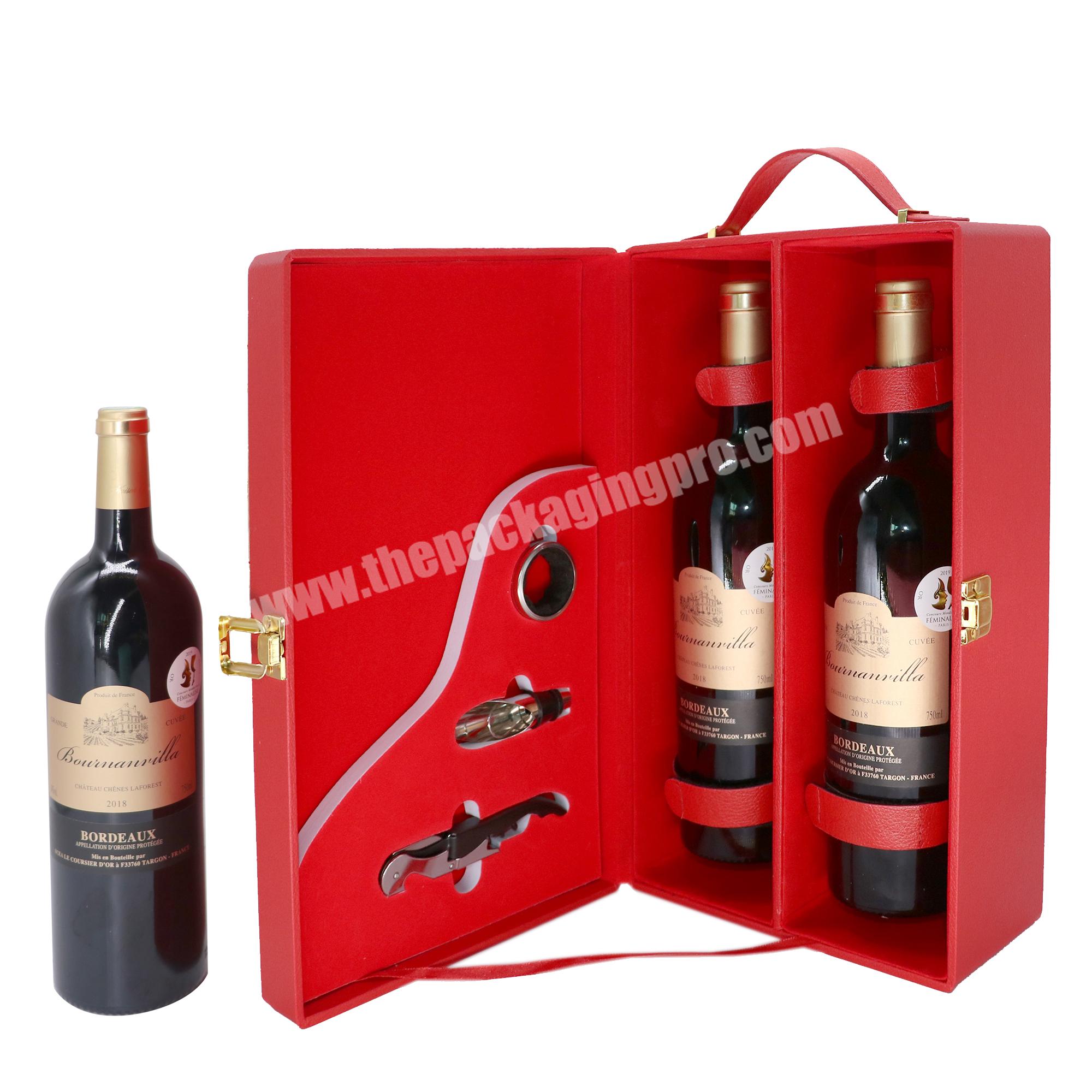 Custom wine box in leather wine bottle box packaging eco friendly packaging wine box