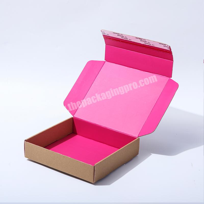 Customised Logo Corrugated Quick Seal Peel Off Self Seal Postal Zipper Mailing corrugated Mailer Boxes Adhesive Tear Strips Box