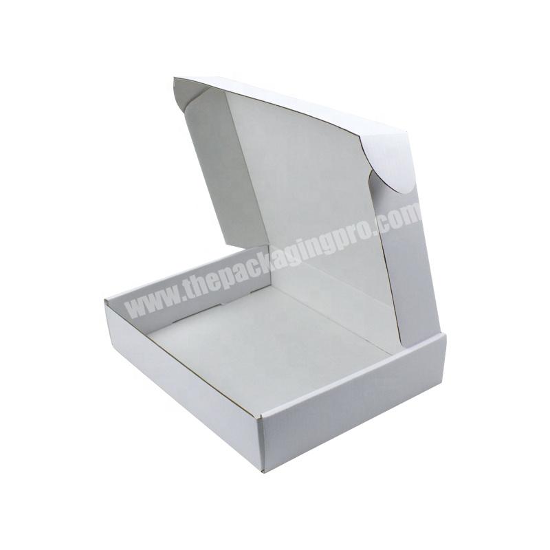 Customize WE Flute E-Commerce Corrugated Cardboard Shipping Mailer boxes White Tab courier box Carton For Jewelry