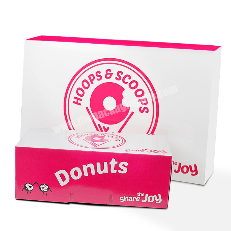 Customized  Printing  take away bakery Donuts  paper box