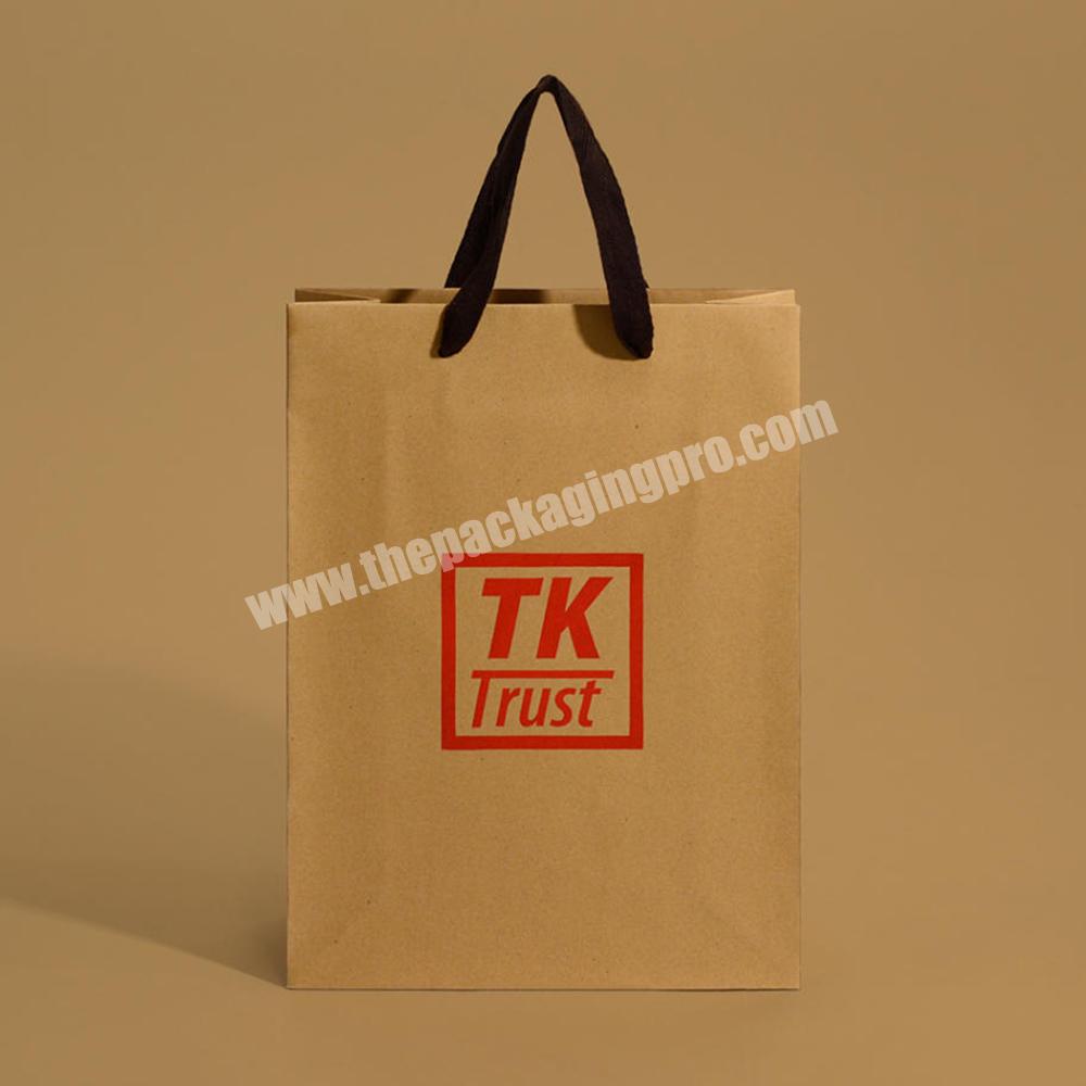Customized Branded Logo Luxury Craft Paper Apparel Packaging Wrapping Gift Shopping Bag Paperbag