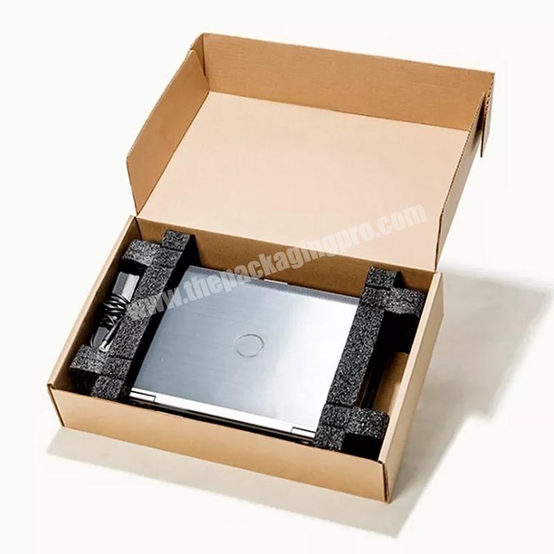 Customized Design laptop tablet Electronics Products Corrugated Carton Paper Packaging shipping Box with foam insert