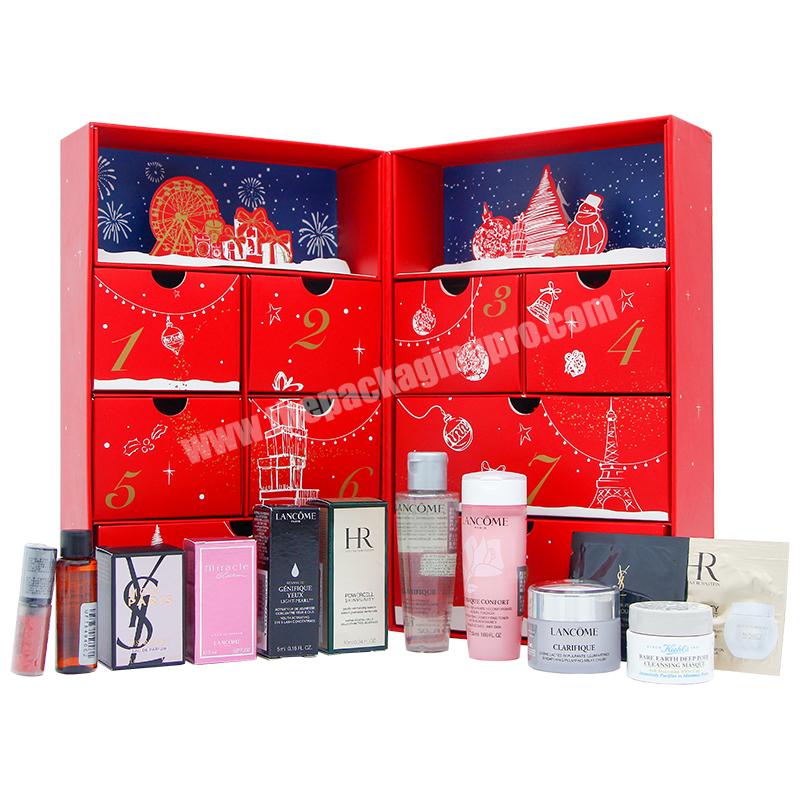 Customized Gift Advent Calendar Present Box Surprise Gift Box Luxury Christmas All Saints'Day Cosmetic Cardboard Gift Box
