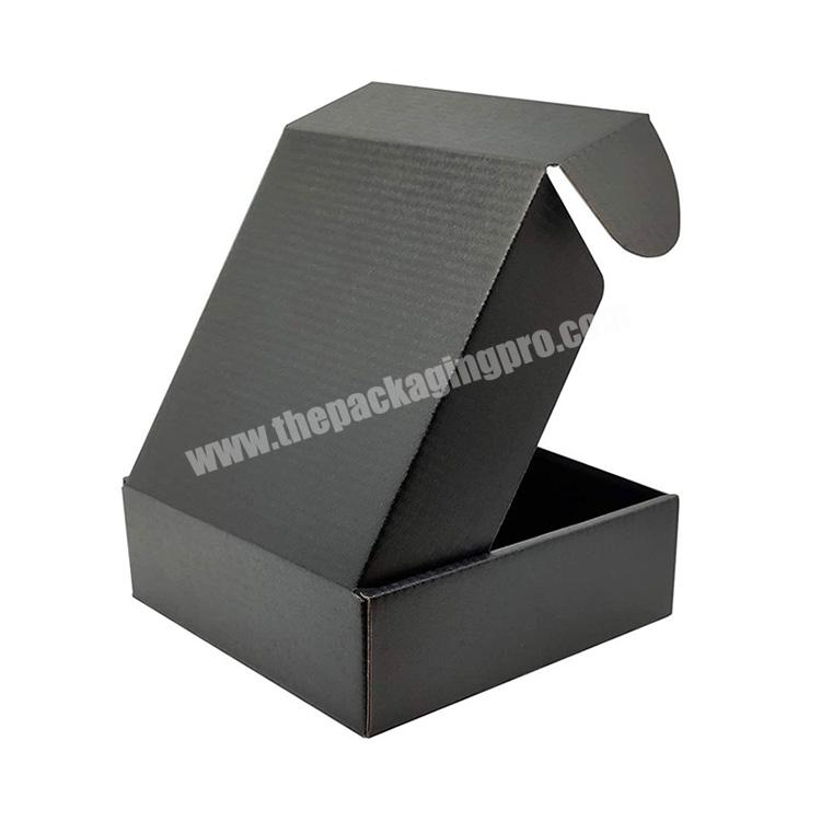 Customized Logo Carton Manufacturer Corrugated Mailing Box For Packing Delivery Cardboard Shipping Black Box Packaging
