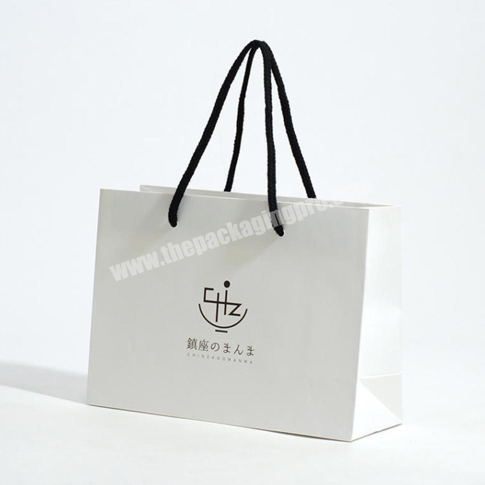 Customized Luxury White Cosmetic Skin Care Paper Packaging Gift Shopping Bag Paperbag