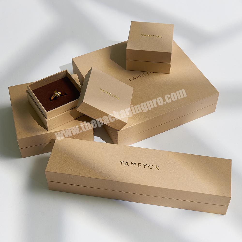 Customized Paper Cardboard Lid and Base Necklace Ring Jewelry Set Box Packaging