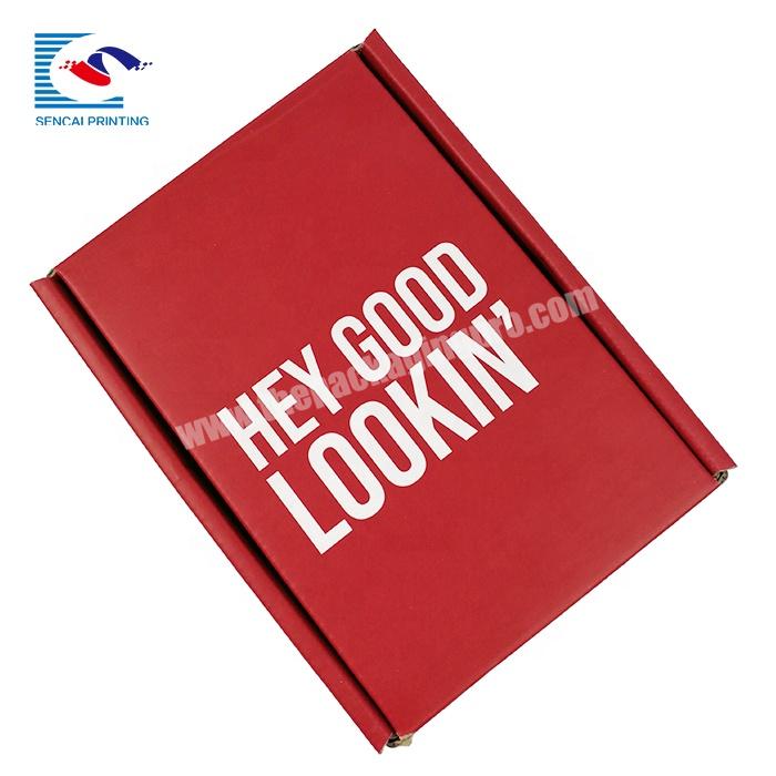 Customized Red Mailer Corrugated Paper Box For Beauty Products Package
