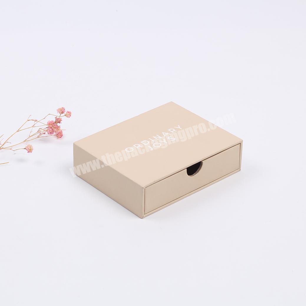 Customized Rigid Cardboard Mounted Craft Paper Cosmetic Drawer Box