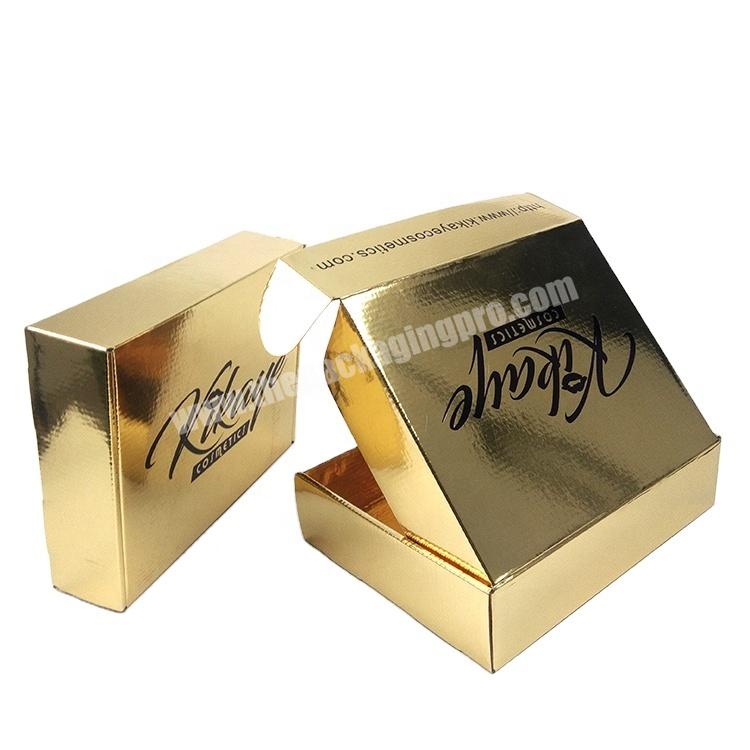 Customized Strong shipping corrugated Gold mailer  box with  print