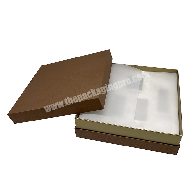 Customized cardboard top and base beauty product cosmetic box with eva foam insert