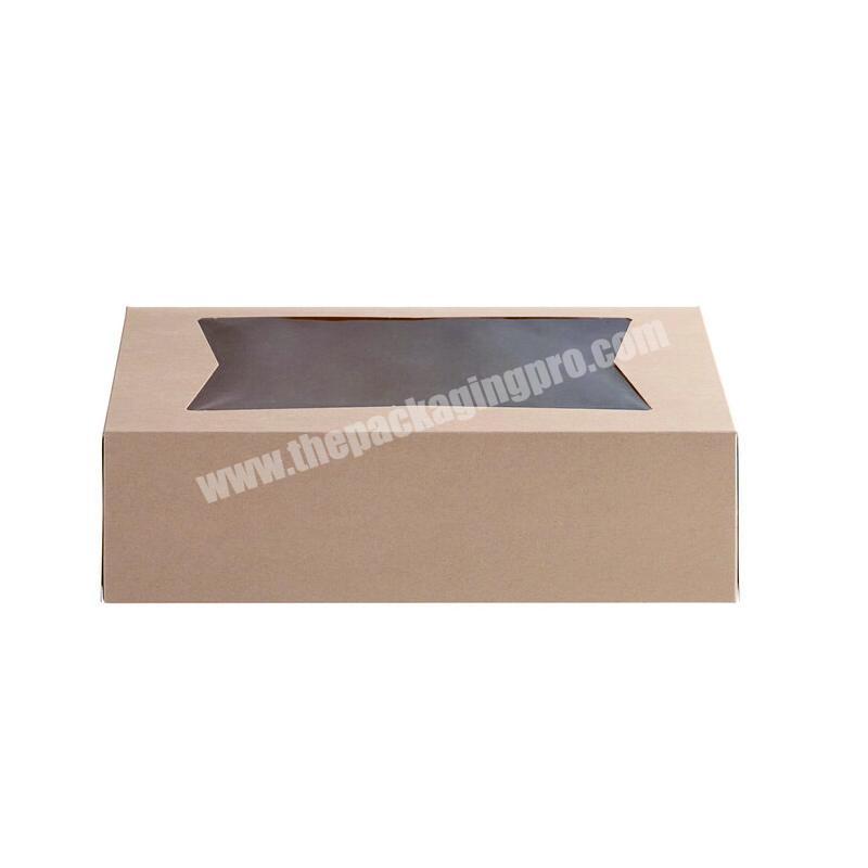 Customized food Grade biodegradable cupcakes muffins pastries cookie portable cardboard holder bakery carrier boxes containers
