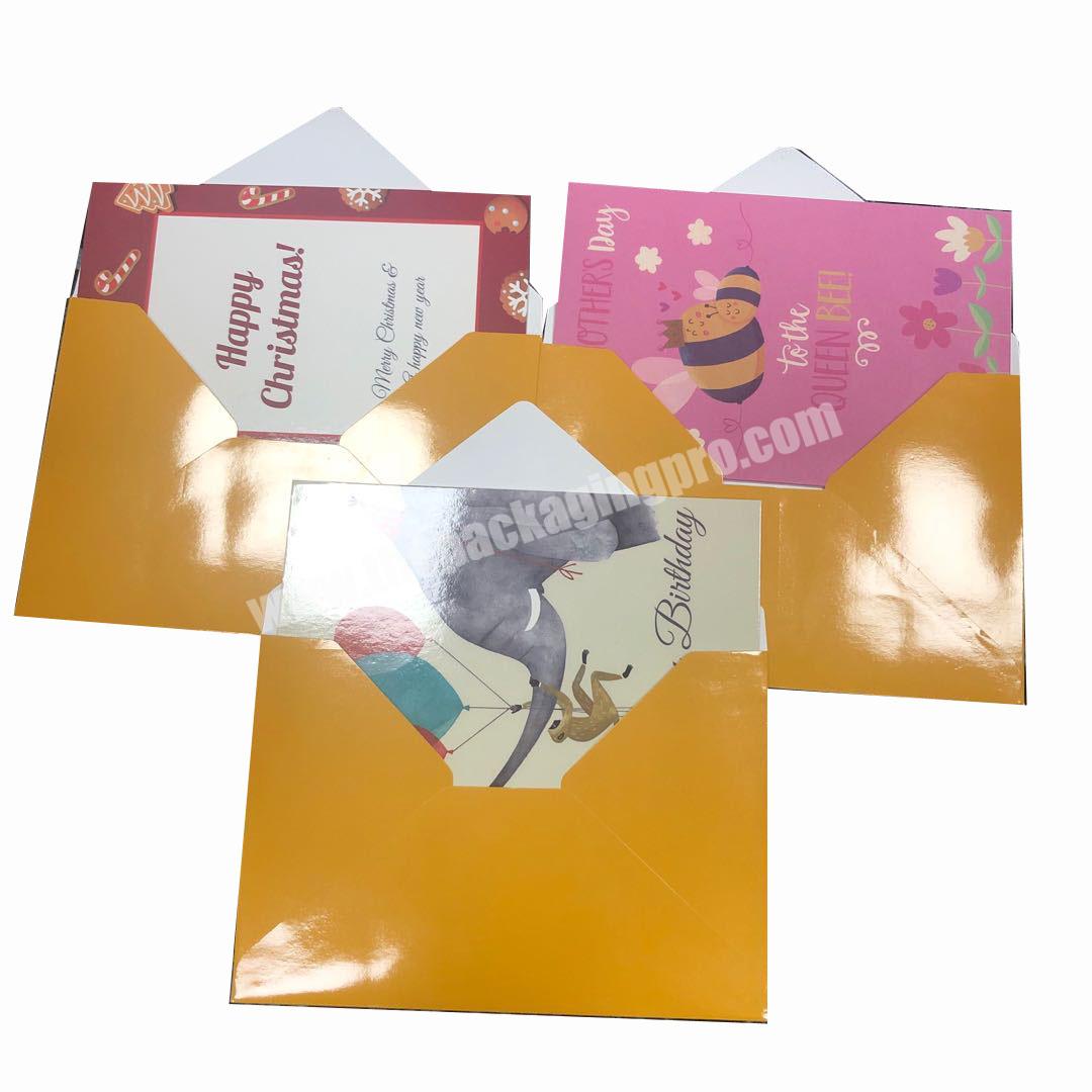 Customized full color logo printing paper card envelope sleeve print for card packing