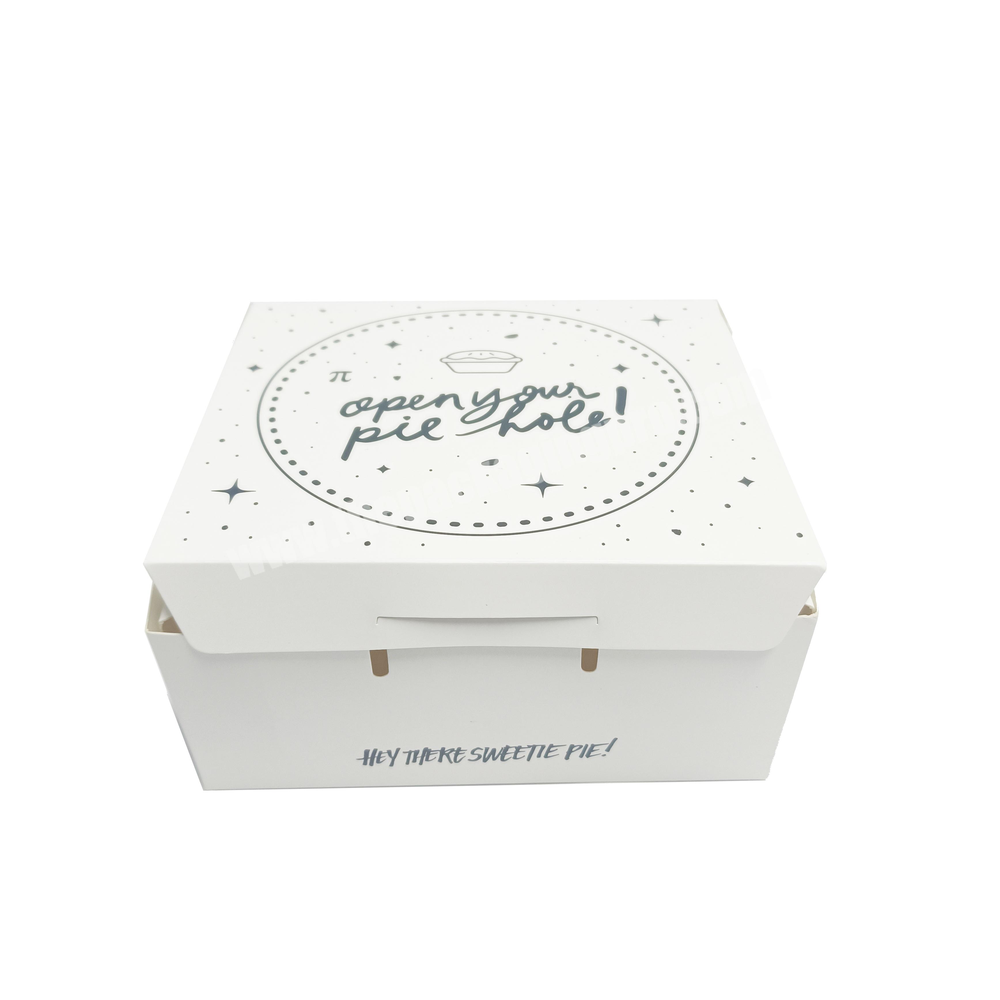 Customized logo pastry boxes dessert box  paper packaging cookie packaging boxes for cake donut
