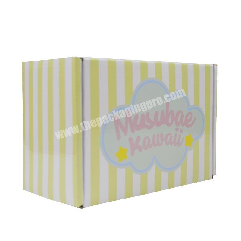 Delicate Lovely Custom Logo Design Corrugated Paper Gift Boxes With Glossy Lamination