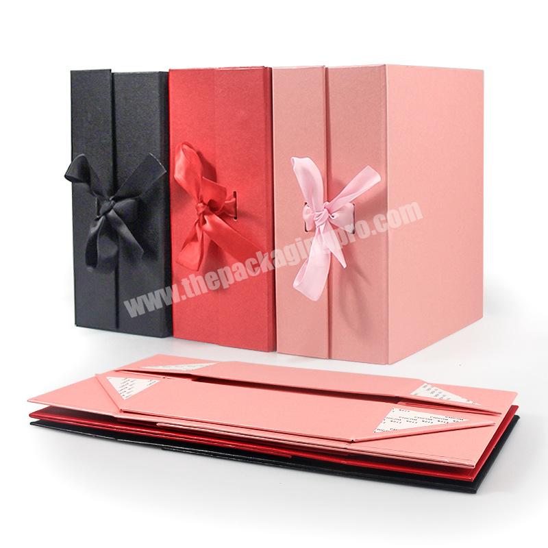 Design Custom Logo Luxury Pink folding Paper Box perfume Cosmetic Package Gift Box With magnetic Lid