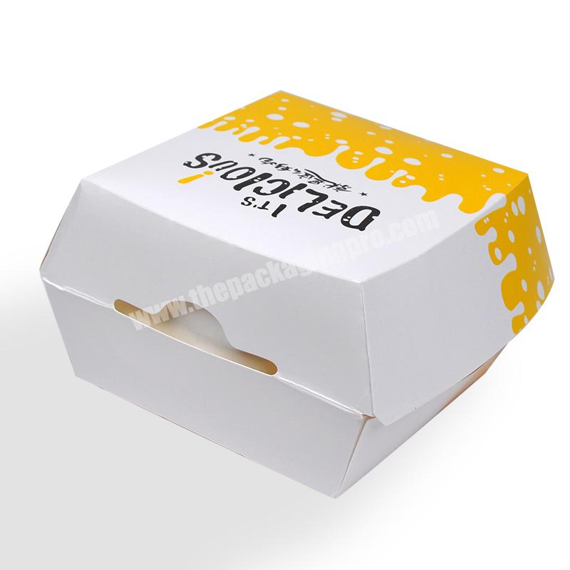 Disposable Food Grade Paper Box Take Away Hamburger Paper Boxes