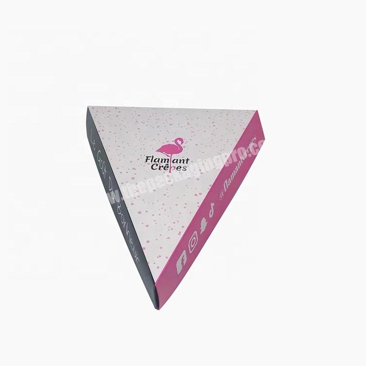 Disposable Triangle Pizza Paper Box With Customized Logo