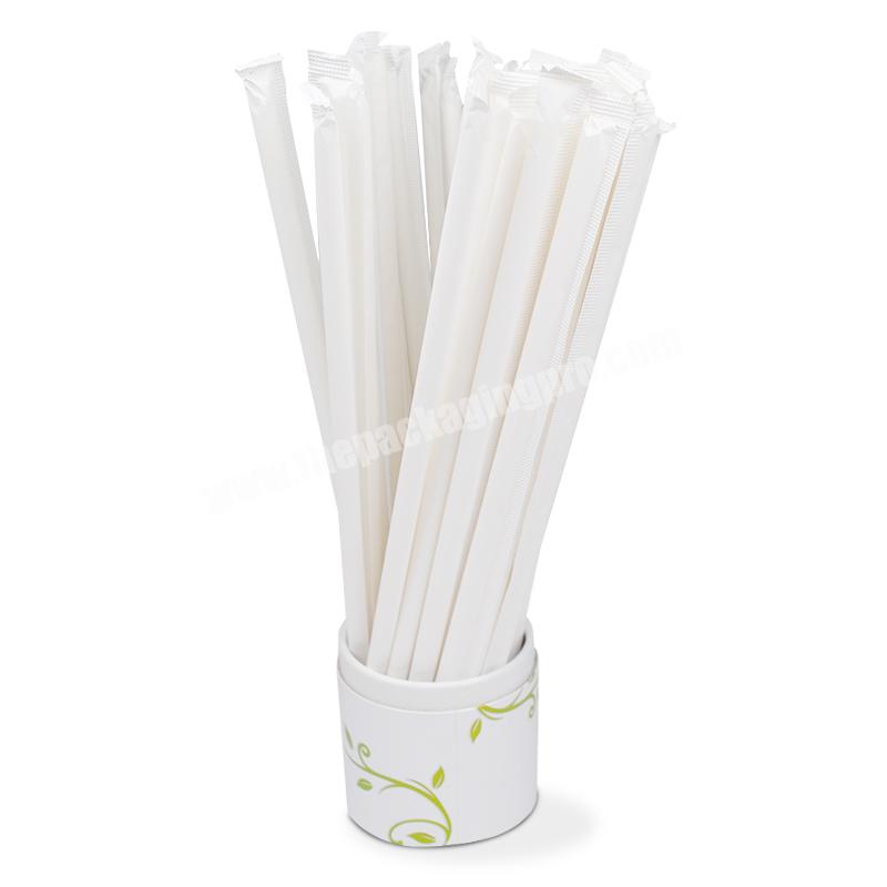 Drink Paper Straw Chinese Supplier Eco Friendly Food Drink Natural Biodegradable Custom Disposable White Paper Straw