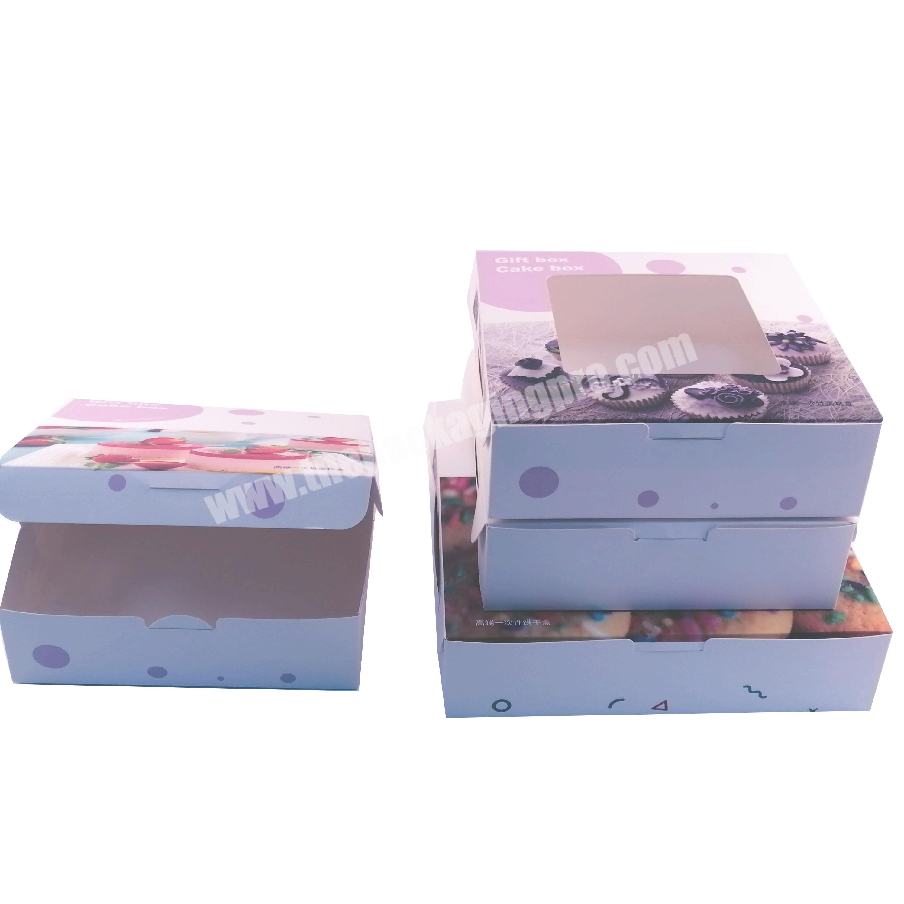 Easy Set-Up Cupcake Snack Bakery Cake Packaging Donuts Box For Muffins Cookie Sweet Boxes With Window