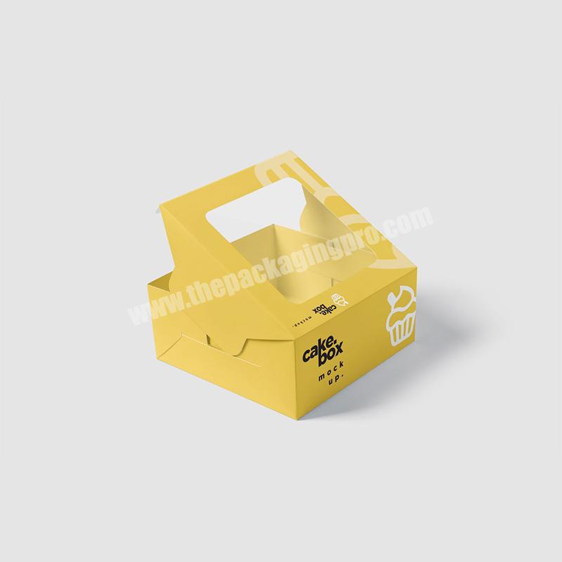 Eco Friendly  Paper Burger box Packaging Container Custom Printed Food Grade Clamshell Bakery Cake Fast Food To Go Box
