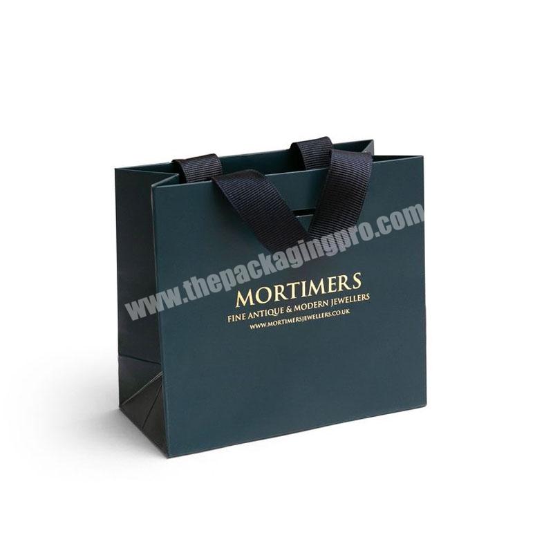Eco Friendly Custom Wholesale Clothing Green Paper Bags with Your Own Logo Print Garnent Gift Paper Bag For shoes Jewelry Wigs