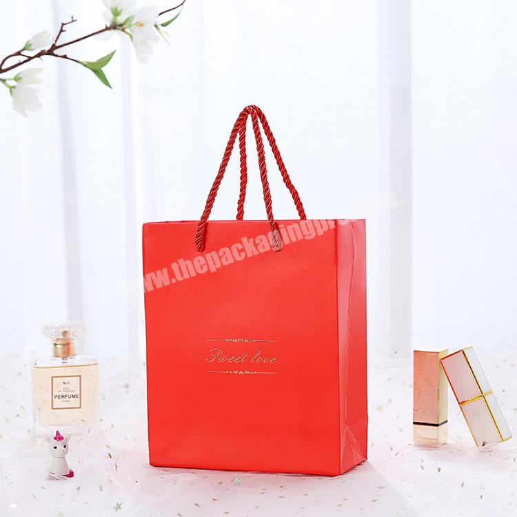 Eco Friendly Customized Print Design Packing Lipstick Paper Bags For Jewelry Cosmetic Packaging