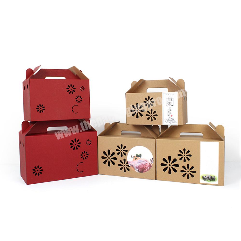 Eco Friendly Durable Natural Custom Logo Pack Folding Eggs Box Kraft Paper Vegetable Package