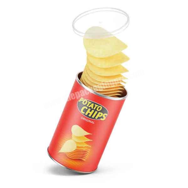 Eco Friendly Food Grade Kraft Cylinder Can Made Of  Paper Pringles Tube  Packaging Round Box