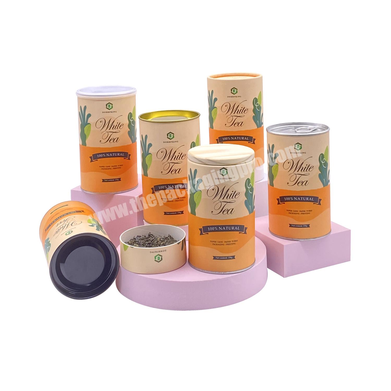 Eco Friendly Food Grade Round Cardboard Container Loose Tea Leaf Package Paper Tube