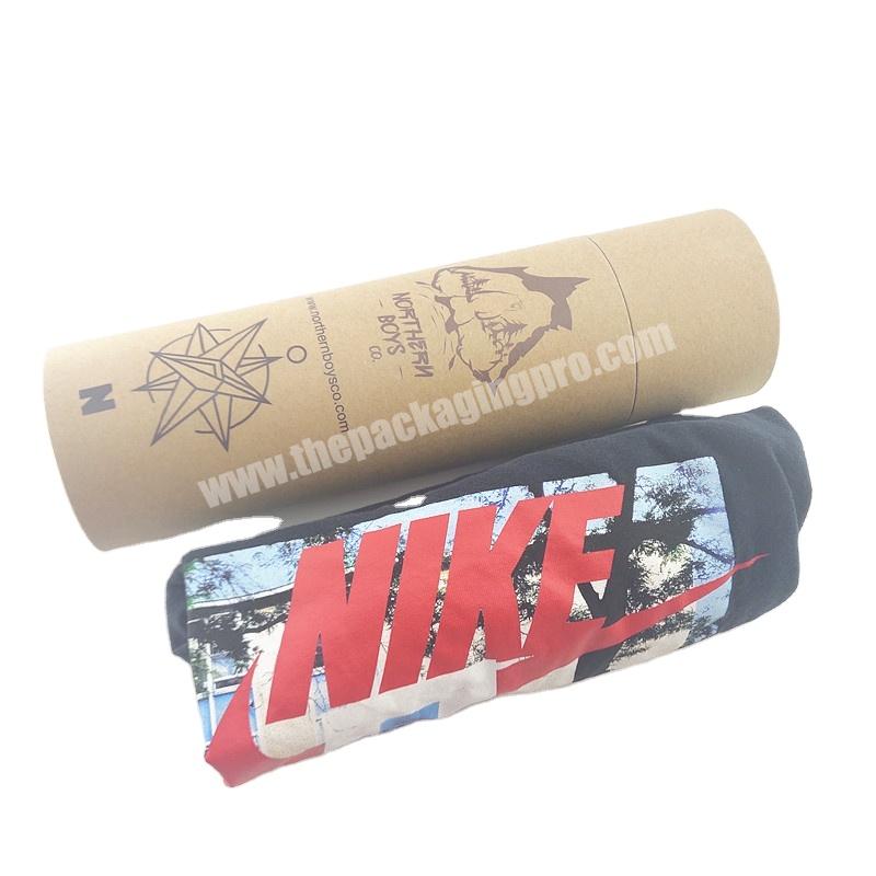 Eco Friendly Large Clothing Gift Box Packaging T-shirt Sock Clothing Cylinder Paper Tube