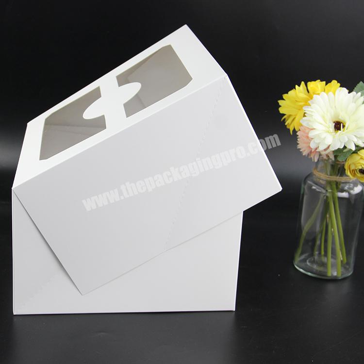 Eco Friendly Pre Formed Gift Bakery Cake Pastry Box With Logo Customization