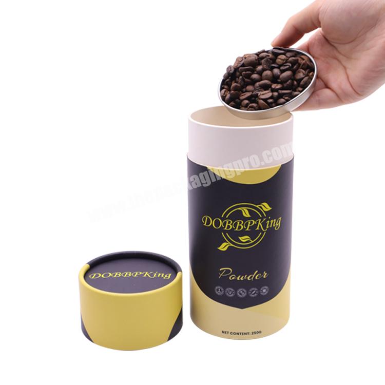 Eco-Friendly Recycled Tea Cylinder Paperboard Packaging Wholesale Custom Coffee Package Paper Tube
