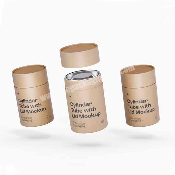Eco Friendly Round Kraft food grade tea coffee chocolate candy paper Cylinder Cardboard Canister tube  Packaging