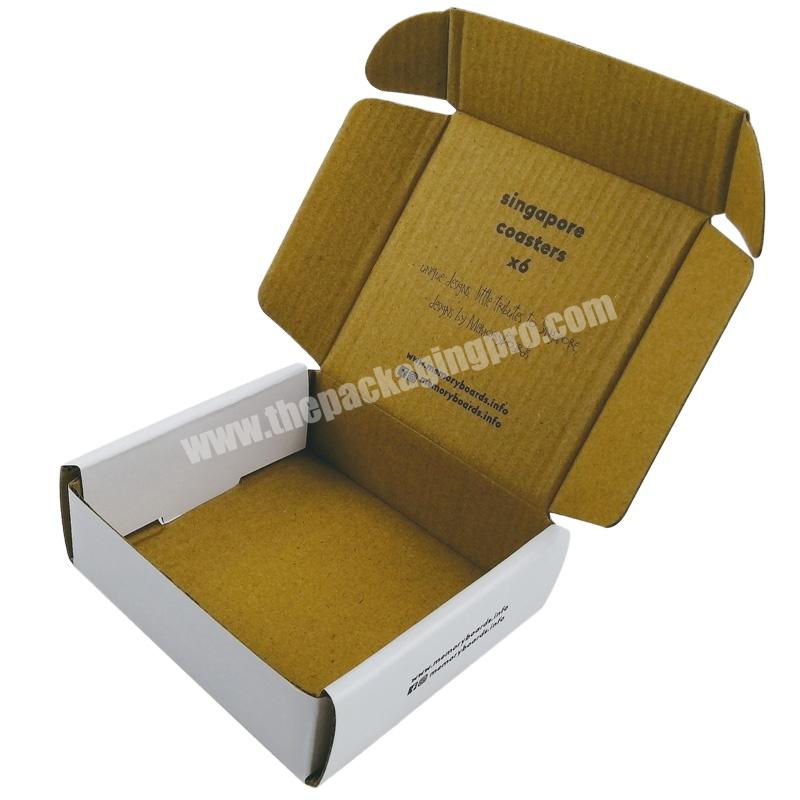 Eco Friendly Unique Corrugated Shipping Paper Boxes Custom Gift Mailer Box Gold Paper Packaging Boxes