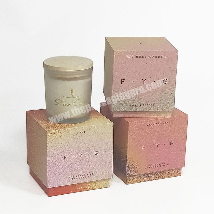Eco Rigid Square 'Packging' Luxury Colorful Pink Candle Box