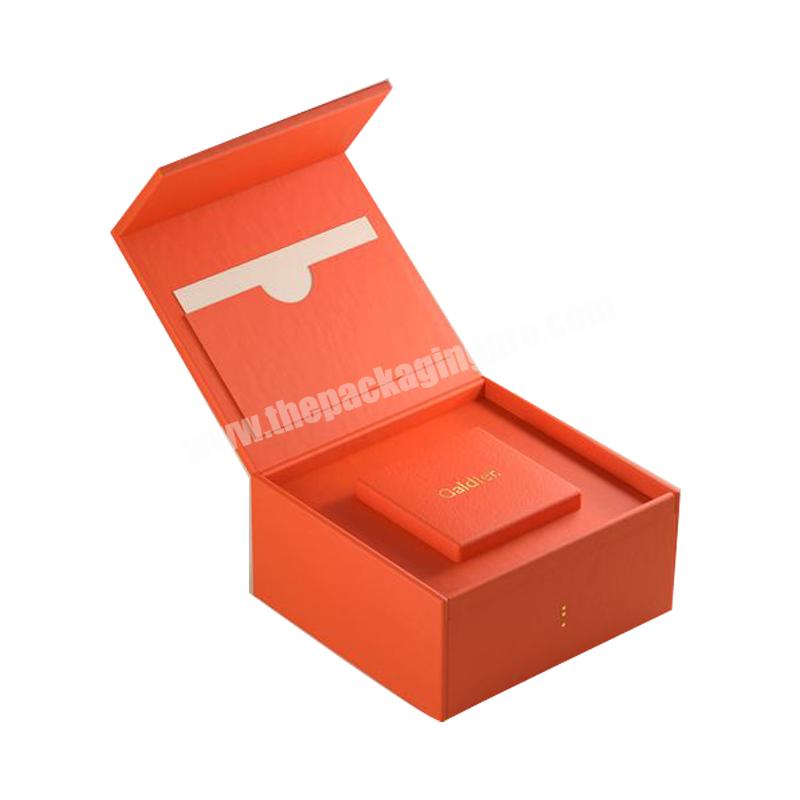 Eco custom made paper jewelry gift packaging cardboard magnetic foldable box