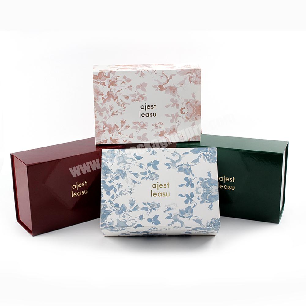 Eco-friendly Custom Printed Magnet Closing Makeup Folding Box Packaging Cosmetic Boxes with Sleeve