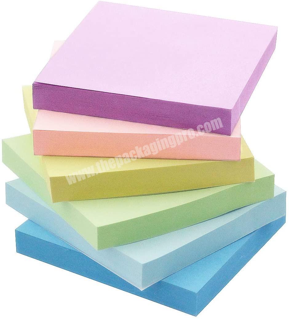Eco-friendly High quality colorful kawaii reusable sticky notes 50 SheetsPad stationery custom sticky notes