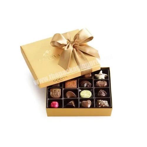 Eco-friendly Paper Food Dessert Christmas Bonbons Truffle Package Luxury Giveaway Chocolate Box With Dividers