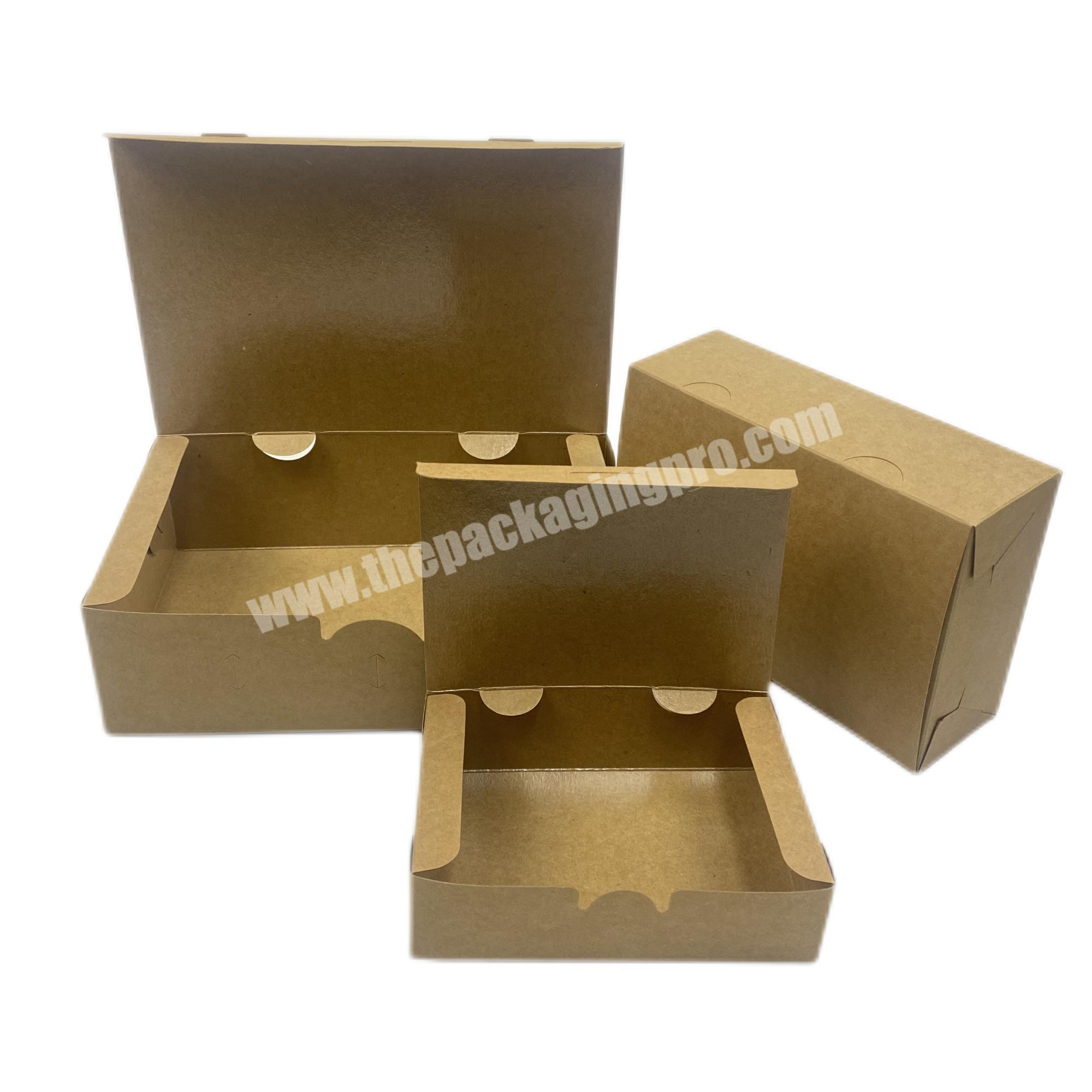 Eco friendly craft paper chicken fast food takeaway food packaging box wholesale