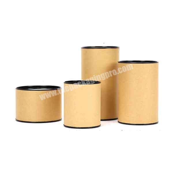Eco friendly cylinder box tea packaging paper tube food airtight round paperboard containers