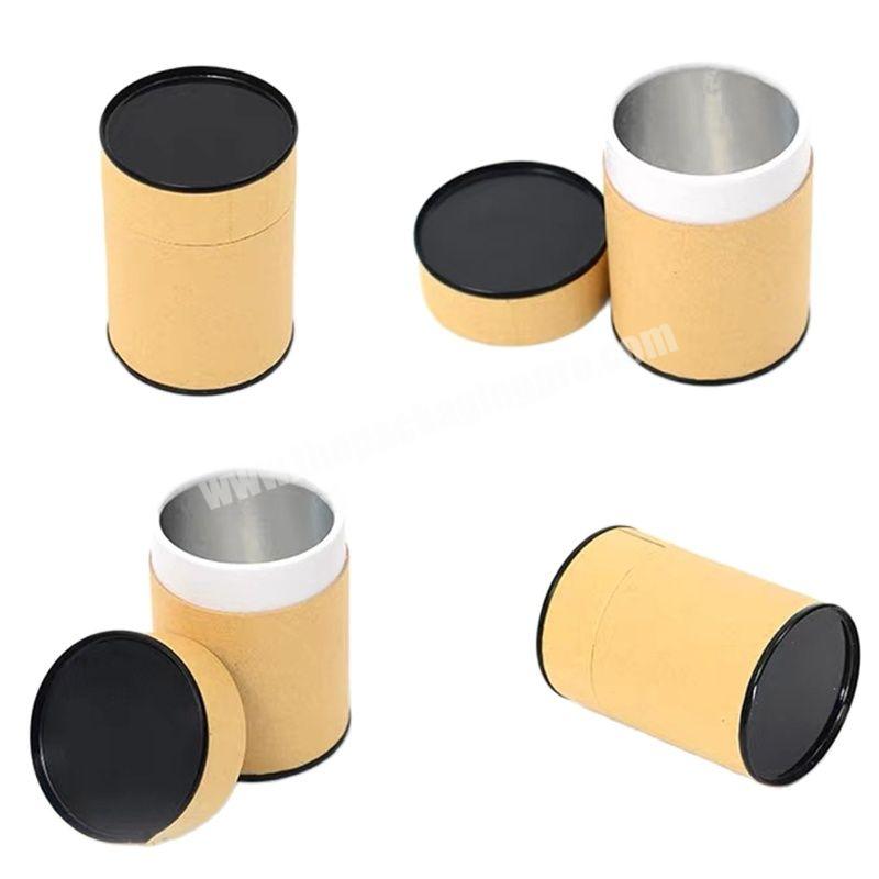 Eco friendly cylinder paper food airtight packaging recycled composite cans cardboard coffee tubes